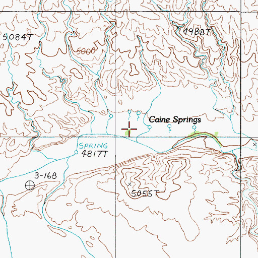 Topographic Map of Caine Springs, UT