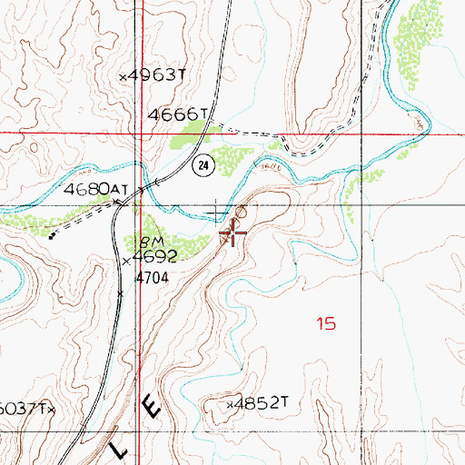 Topographic Map of Caineville Reef, UT