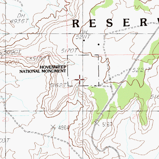 Topographic Map of Cajon Group Ruins, UT
