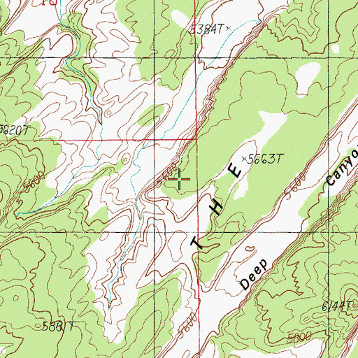 Topographic Map of Calamity Mesa, UT