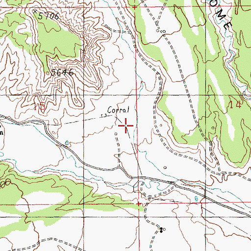 Topographic Map of Calf Canyon, UT