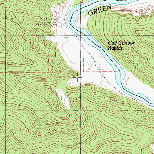 Topographic Map of Calf Canyon, UT