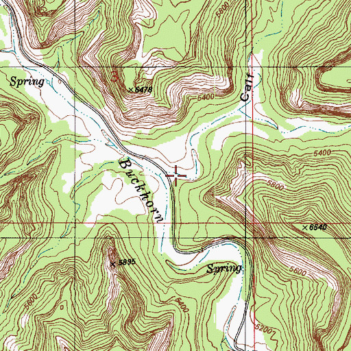 Topographic Map of Calf Canyon, UT