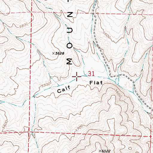 Topographic Map of Calf Flat, UT