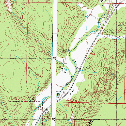 Topographic Map of Calf Pasture Hollow, UT