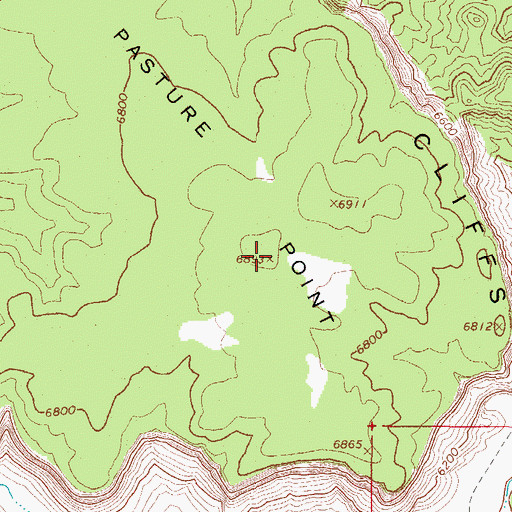 Topographic Map of Calf Pasture Point, UT