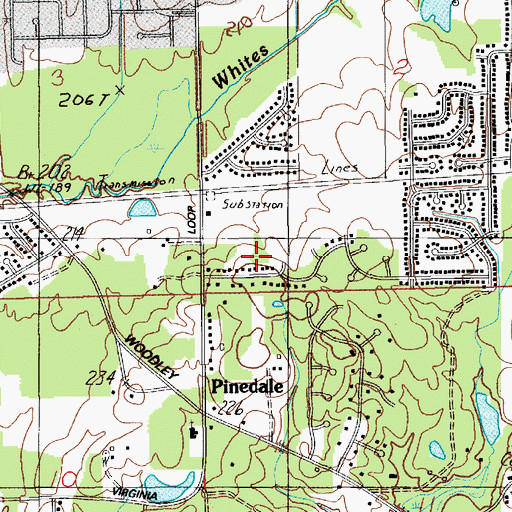 Topographic Map of Hunters Point, AL
