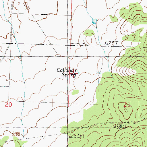 Topographic Map of Callahan Spring, UT
