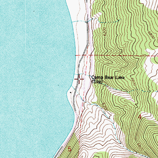 Topographic Map of Camp Bear Lake, UT