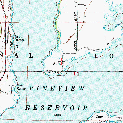 Topographic Map of Camp Browning, UT