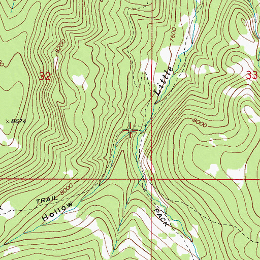 Topographic Map of Camp Hollow, UT