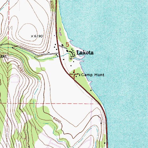 Topographic Map of Camp Hunt, UT