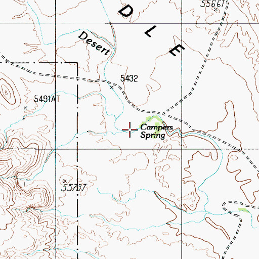 Topographic Map of Campers Spring, UT
