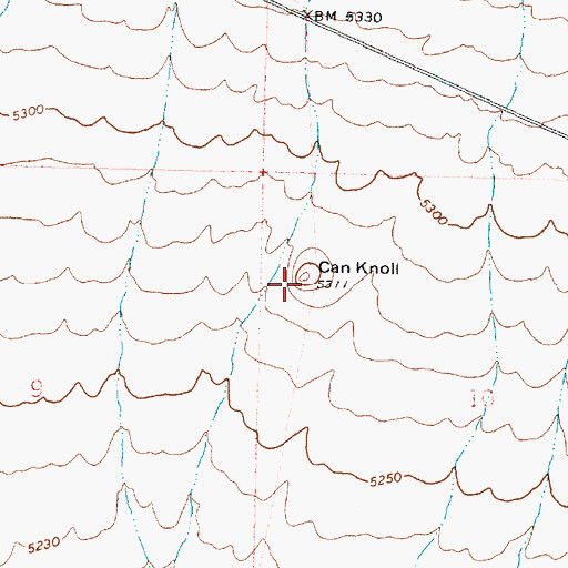 Topographic Map of Can Knoll, UT