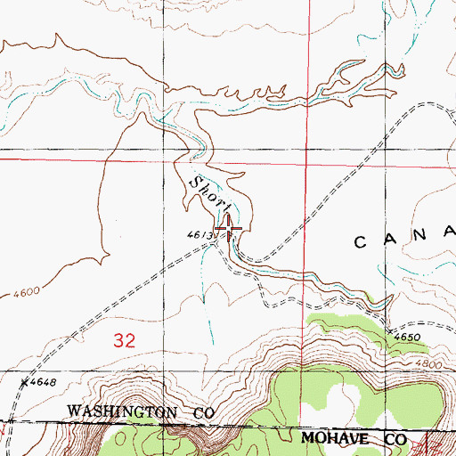 Topographic Map of Canaan Gap, UT