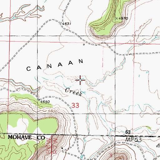 Topographic Map of Canaan Wash, UT