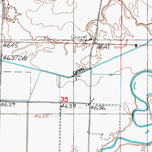 Topographic Map of Canal B, UT