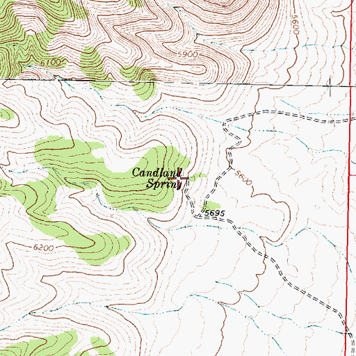 Topographic Map of Candland Spring, UT