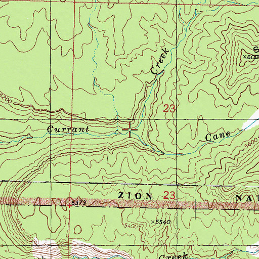 Topographic Map of Cane Creek, UT
