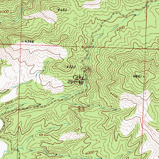 Topographic Map of Cane Spring, UT