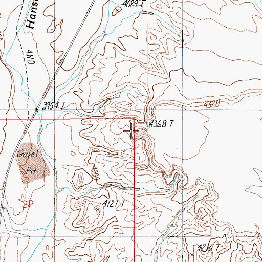 Topographic Map of Cane Spring Desert, UT