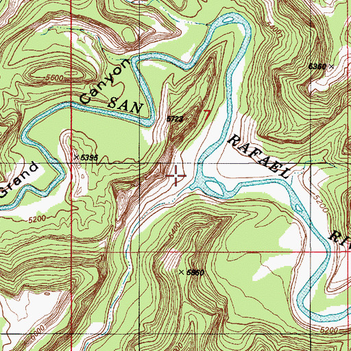 Topographic Map of Cane Wash, UT