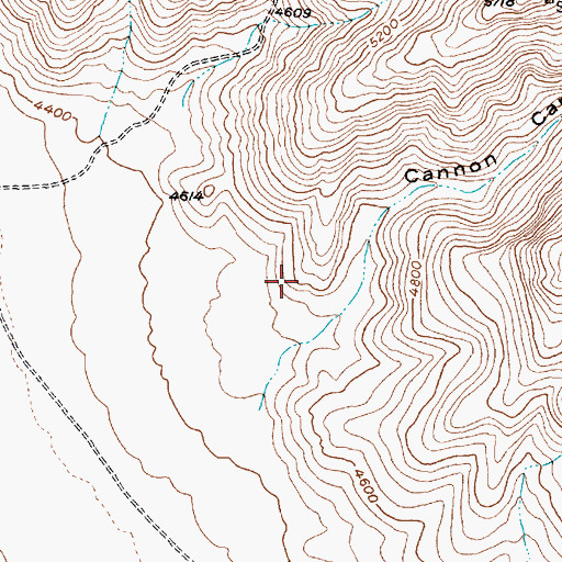 Topographic Map of Cannon Canyon, UT