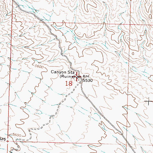 Topographic Map of Canyon Station, UT
