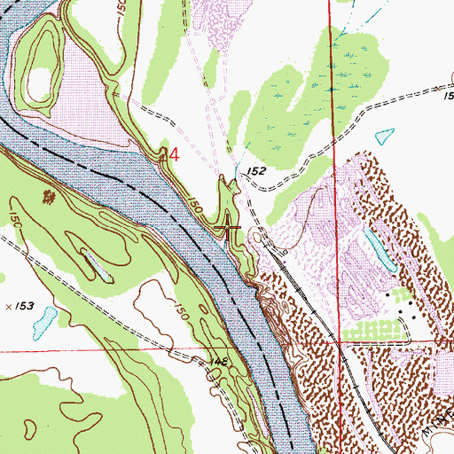 Topographic Map of Jacksons Mill (historical), AL