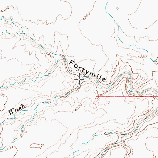 Topographic Map of Carcass Wash, UT