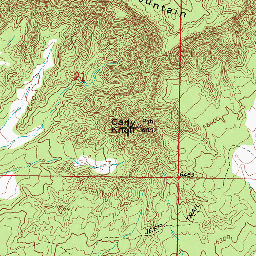 Topographic Map of Carly Knoll, UT