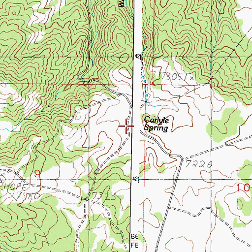 Topographic Map of Carlyle Spring, UT
