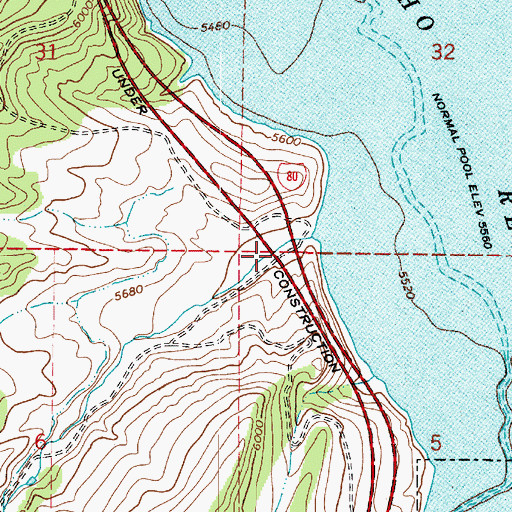 Topographic Map of Carruth Canyon, UT