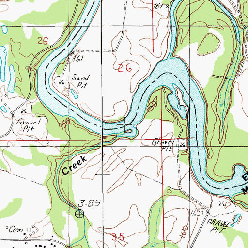 Topographic Map of Jenkins Creek, AL