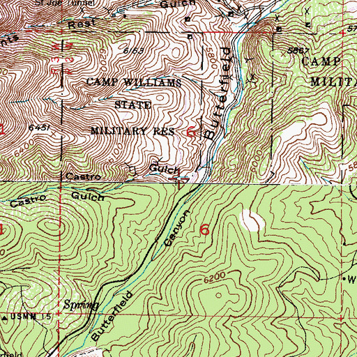 Topographic Map of Castro Gulch, UT