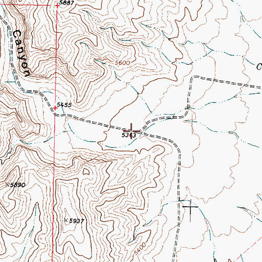Topographic Map of Cat Canyon, UT