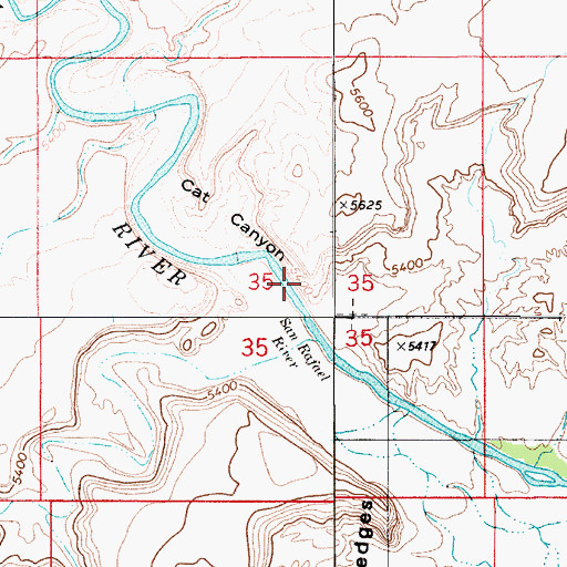 Topographic Map of Cat Canyon, UT