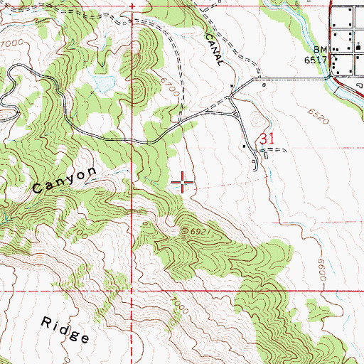 Topographic Map of Cat Canyon, UT