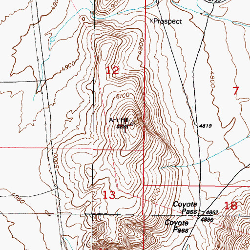 Topographic Map of Cat Hill, UT