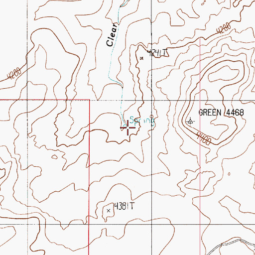 Topographic Map of Cathedral in the Desert, UT