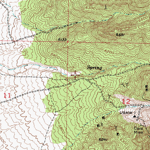Topographic Map of Cave Canyon, UT