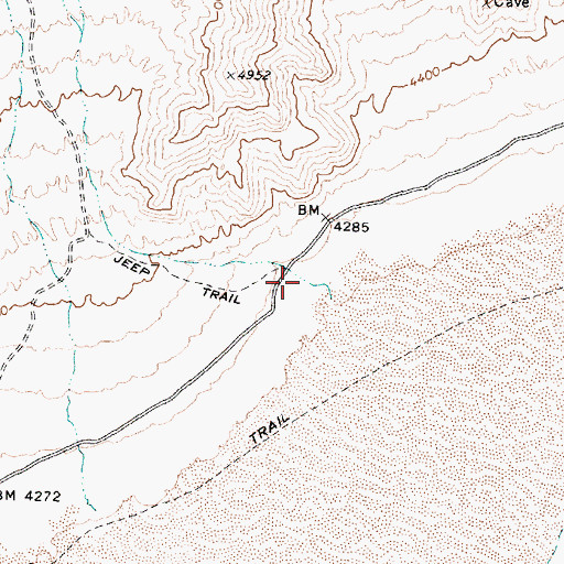 Topographic Map of Cave Canyon, UT
