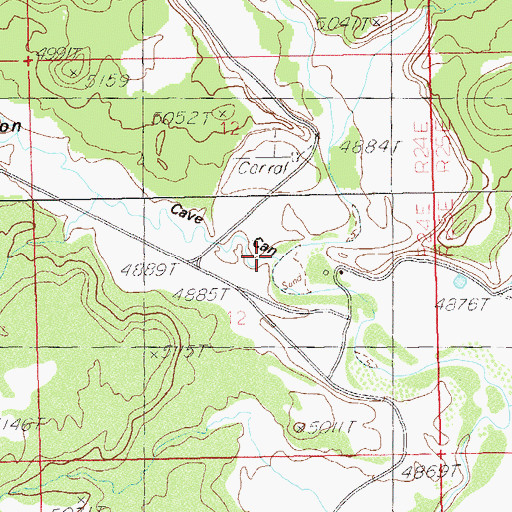 Topographic Map of Cave Canyon, UT