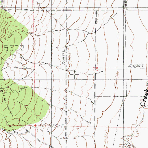 Topographic Map of Cazier Canyon, UT