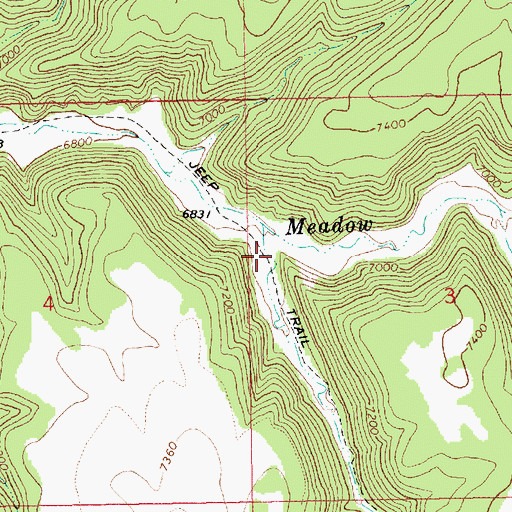 Topographic Map of Cedar Camp Canyon, UT