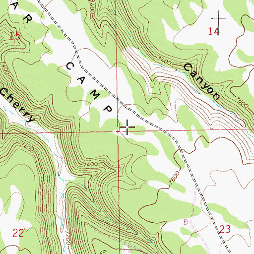 Topographic Map of Cedar Camp Ridge, UT
