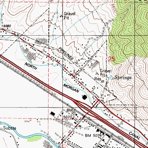 Topographic Map of Cedar Canyon, UT