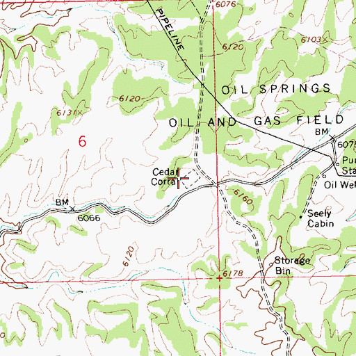 Topographic Map of Cedar Corral, UT