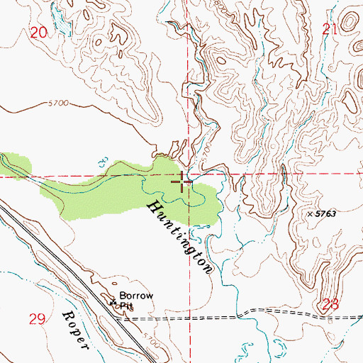Topographic Map of Cedar Creek, UT