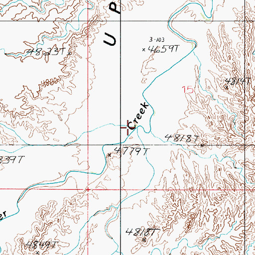 Topographic Map of Cedar Creek, UT
